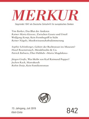 cover image of MERKUR 7/2019